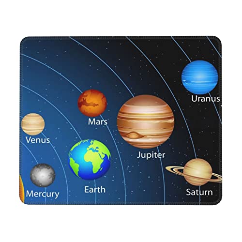 Tapis de souris Space Galaxy étanche avec bords cousus pour ordinateur