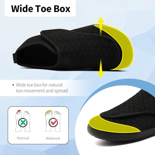 Diabetic Shoes for Women Slip on Orthopedic Wide Toe Box Sneakers Adjustable Walking Shoes Zapatos para Diabéticos Mujer Extra Wide Width Arthritis Edema Feet Zero Drop Sole2