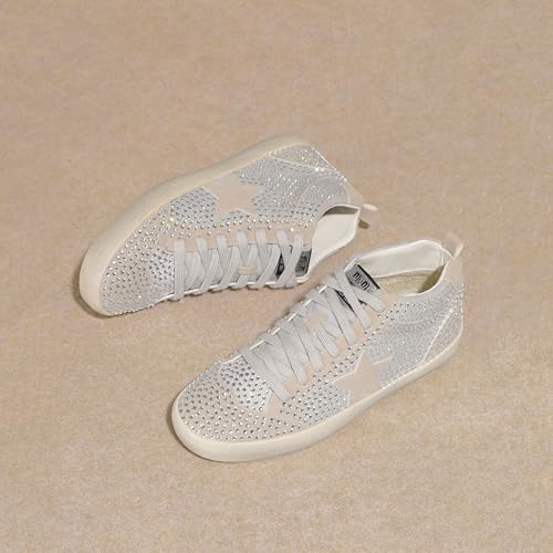 Mi.iM Miko Rubber Sole Lace-up Rhinestone Suede Star Sneakers2