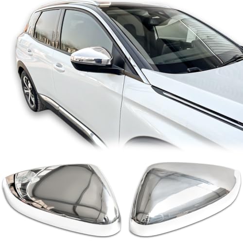 Capuchon de rétroviseur en acier inoxydable Peugeot 3008 II accessoire auto chromé