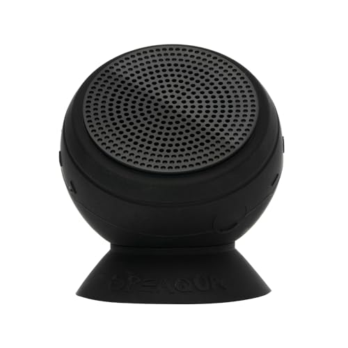 Speaqua – Bluetooth Speaker-Waterproof, Durable w/Built-in Storage (2,000 Songs) - Dual Wireless Speaker Pairing – Portable Bluetooth Speaker - Barnacle Pro 2.0 - Manta Ray Black