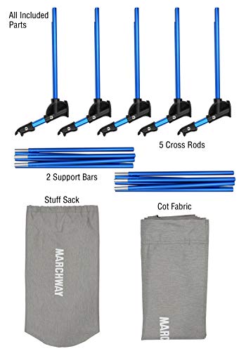 Marchway Ultralight Folding Tent Camping Cot Bed, Portable Compact For Outdoor Travel, Base Camp, Hiking, Mountaineering, Lightweight Backpacking (Grey) #TOP6