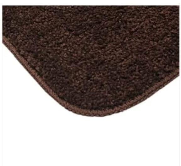 Image of Shree JEE Home Solid Microfibre Bathroom Mat Soft and Non-Slip Mat for Kitchen Door and Bedroom (40x60cm) Pack of 2 (Brown)