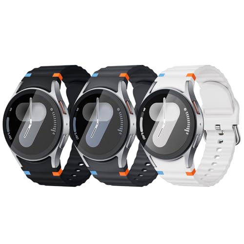 Image of 3 Pack Sport Band Compatible for Galaxy Watch 7 /6 /5 /4 Classic(40mm-47mm)