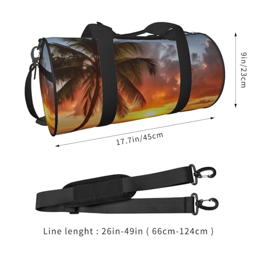 Sunset Hawaiian Palm Tree printed Travel Bag Casual luggage bag4