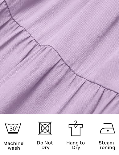 Image of ZESICA Women's Boho 2026 Summer Square Neck Puff Sleeve Off Shoulder Smocked Tiered Casual A Line Short Mini Dress