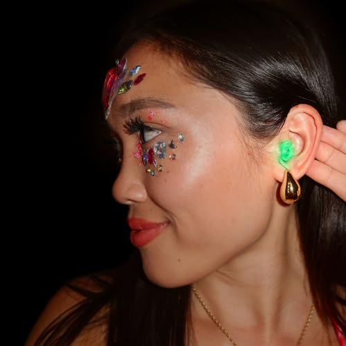 Image of Eargasm High Fidelity Afterglow Glow-in-the-Dark Earplugs for Concerts, Festivals, Musicians, DJs, Night-Life Hearing Protection - Reusable Ear Plugs for High Fidelity Noise Reduction up to 21 dB