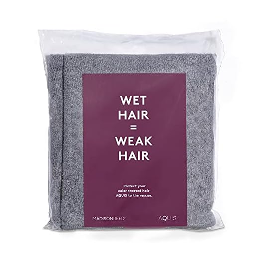 Madison Reed x AQUIS Quick Drying Towel, Strengthen Hair While You Dry, Reduces Frizz & Breakage, for All Hair Types, Size 16” x 39”