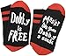 Axxnism Dobby Socks Funny Novelty Knitted Words Master Has Given Dobby A Sock Unisex Combed Cotton Crew Socks Red