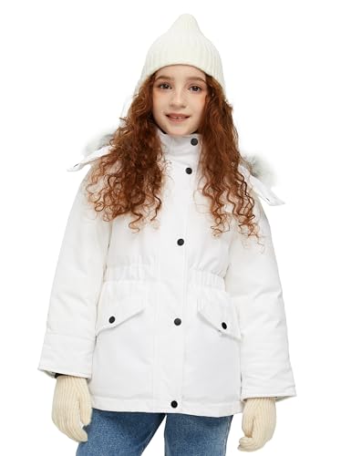 Image of Wantdo Girls' Long Winter Coat Waterproof Puffer Jacket Warm Parka Hooded