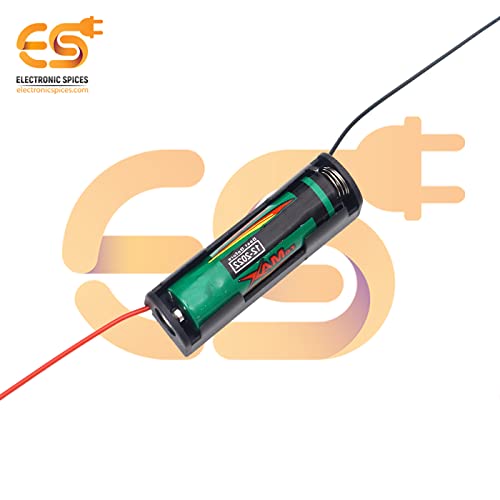 Image of Electronic Spices AA 1 Cell Battery Holder Hard Plastic Case With Wire Pack of 1 (1 X 1.5v = 1.5volt)