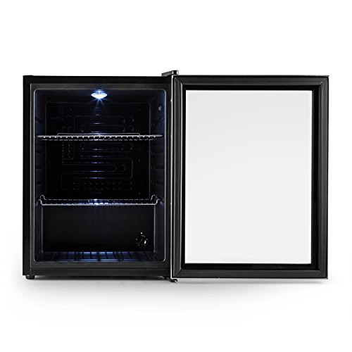 Klarstein Beersafe XL - minibar, minikoelkast, drankenkoelkast, 60 liter, stil, 42 dB, roestvrij staal, glazen deur, 2 slots, 5-niveau temperatuurregelaar, zwart-zilver - Image 8