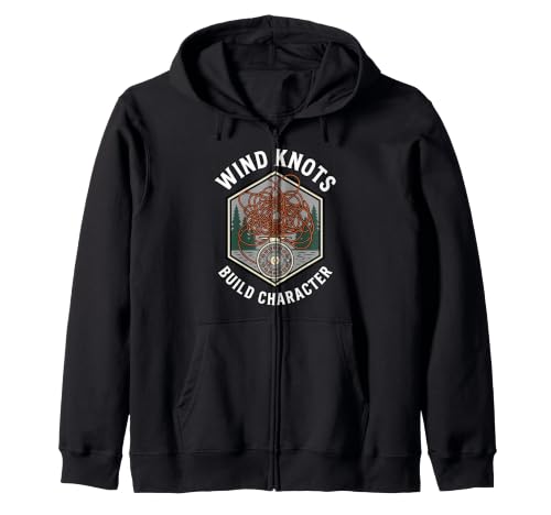 Fly Fishing Wind Knots Build Character Funny Angler �W�b�v�p�[�J�[
