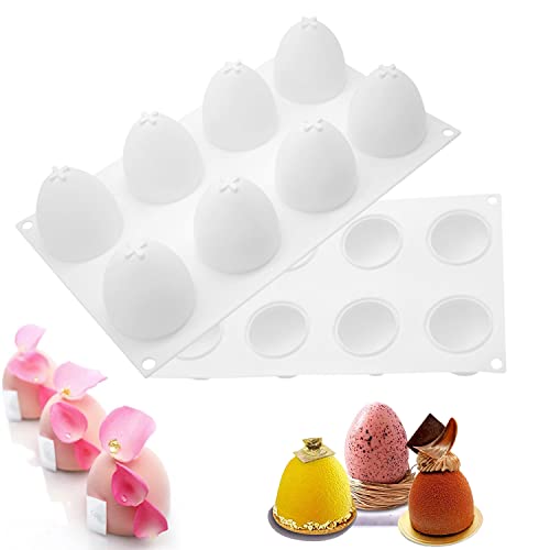Œufs de Pâques en Silicone 3D,Moule en Forme D'oeuf de Pâques,3d œufs De Pâques Moule,Oeuf de Paques en Silicone Moule Forme œuf de Paque,pour Dessert,Gelée,Gâteaux,Savon