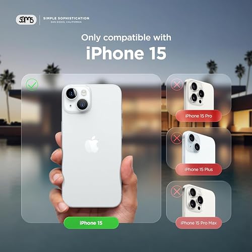Image of SBMS Silicone Back Cover Case for iPhone 15 | Soft Micro-Fibre Lining Inside | Magsafe Print On Back Side Camera Protection Bump | Shockproof Case iPhone 15 (Black)