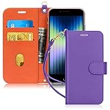 FYY iPhone 8/iPhone 7/iPhone SE 2020 4.7インチ用ケース [キックスタンド機能] 高級PUレザーウォレットケース フリップフォリオカバー [カードスロット][リストストラップ] iPhone 8 2017/7 2016 (4.7インチ) / SE 202020用 FYY-AU-H-326-A-iPhone--7-PP