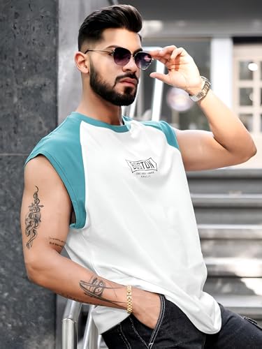 Image of Maniac || Mens || Printed || Round Neck || Raglan Sleeveless || Cotton || T-Shirt