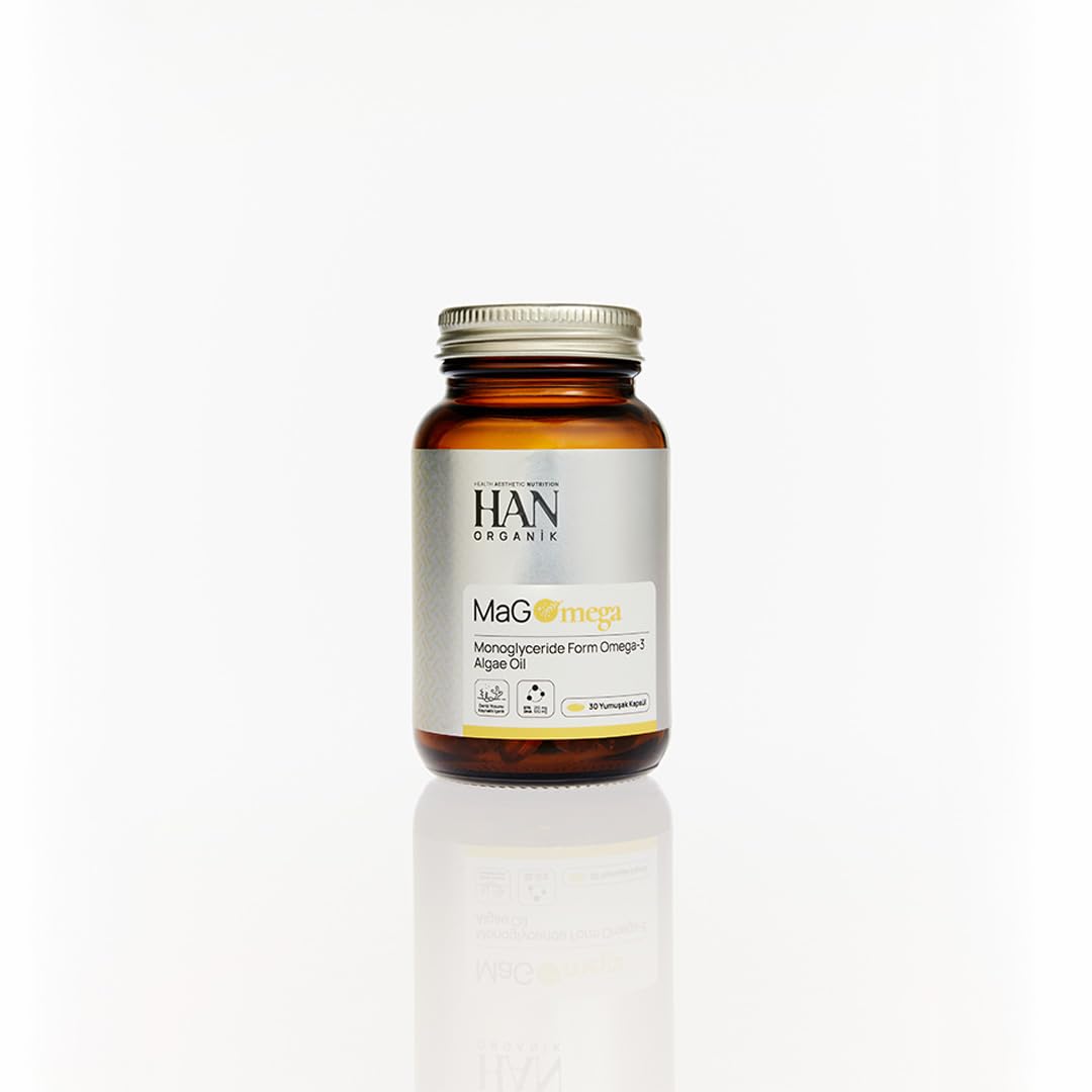 Han Organik MaGOmega MAG Form Omega 3 EPA DHA Yüksek Emilim Kalp Beyin Hücresel Destek Mide Dostu Omega 3 Takviyesi