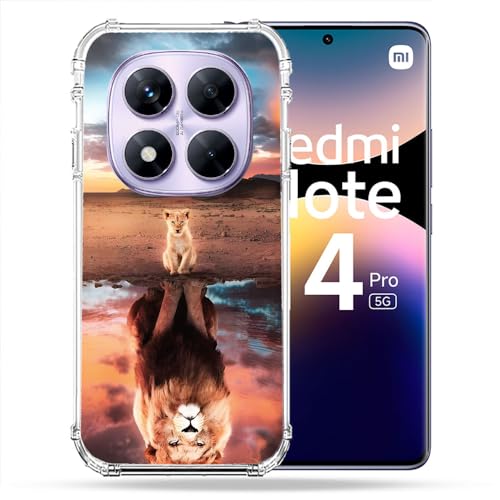 Coque Xiaomi Redmi Note 14 Pro 5G Cokitec Lion Reflet antichoc