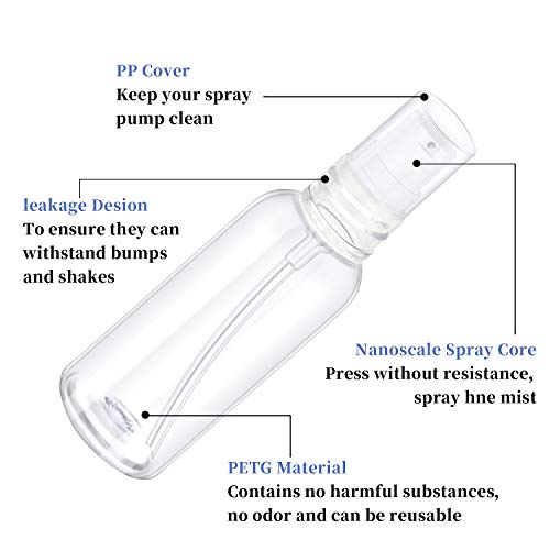 TrendBox 12 Pack Plastic Empty Bottles with Duckbill Pump Cap for Shampoo, Lotions, Liquid Body Soap, Cream (2 oz / 60 ml)3