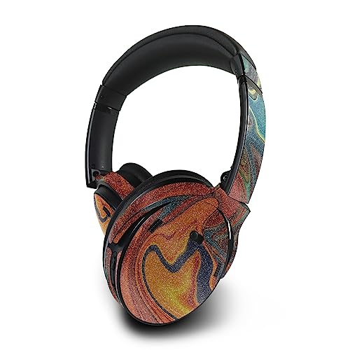 Image of MightySkins Glossy Glitter Skin Compatible with Bose QuietComfort 45 Headphones Lava Water | Protective, Durable High-Gloss Glitter Finish | Easy to Apply | Made in The USA