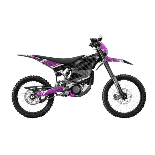 Image of Carbon Fiber Surron Ultra Bee Graphics Kit Wrap - Magenta Brush - Sur-Ron Skin - Premium 3M Vinyl Protective Wrap Decal Cover - Easy to Apply | Crafted in The USA by MightySkins