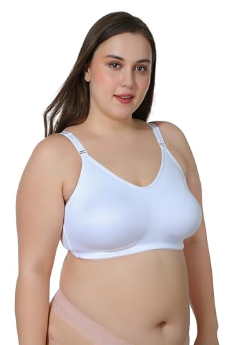 Image of MAROON Cotton Satin Blend Seamless Non Padded Non-Wired Full Coverage Women Minimizer Bra
