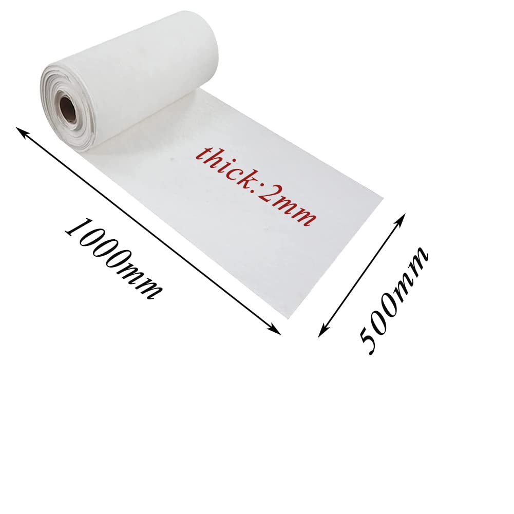 Papel Aislante Ignífugo De Fibra Cerámica: Resistencia A Altas Temperaturas, Aislamiento Térmico para Estufas, Chimeneas, Hornos De Pizza, Hornos, Bricolaje,2mm*500mm*1000mm