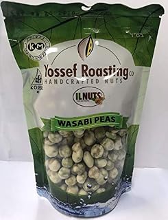 Kosher certified roasted Wassabi Peas by ILNUTS Yossef Roasting Handcrafed Nuts, fresh