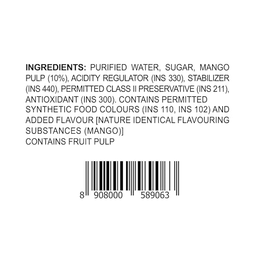 Image of Bindu Sipon Delightful Mango Fruit Flavoured Refreshing Summer Drink - 500ml Pet Bottle (Pack of 72)