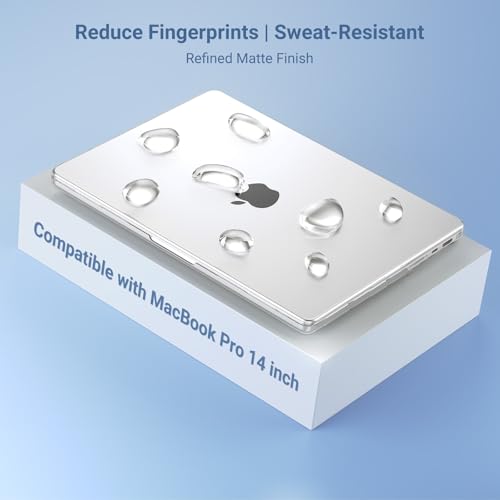 Image of MOSISO Compatible with MacBook Pro 14 inch Case 2025 2024 2023 2022 2021 M5 M4 M3 M2 M1 A3434 A3112 A3185 A3401 A2918 A2992 A2779 A2442, Hard Shell&Keyboard Cover&Screen Film&Pouch,Frost