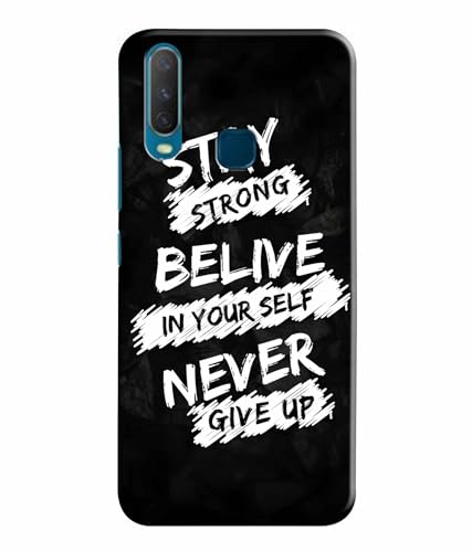 Image of Stay Strong Motivation Quotes Printed Hard Back Case Cover & Compatible for Vivo Y12 / Vivo Y15 / Vivo Y17 / Vivo U10 (Multicolor) - D1810