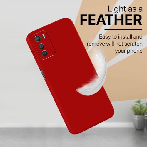 Image of Back Cover for Motorola Moto G42 4G | Full Camera Protection | Premium Liquid Silicon Case | Flexible Bumper Case for Motorola Moto G42 4G (Red)