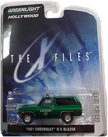 Green Machine 44850-D Hollywood Series 25 - The X-Files (1993-2002 TV Series) - 1981 Chevrolet K-5 Blazer Sheriff 1:64 Greenlight Chase