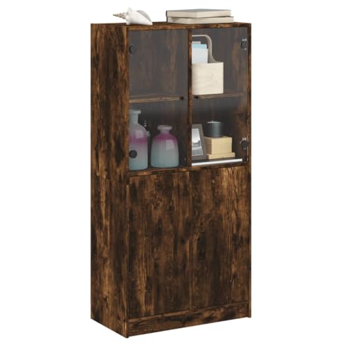 Tabla alta con puertas de roble ahumado de 142 cm de altura para optimizar espacio 6