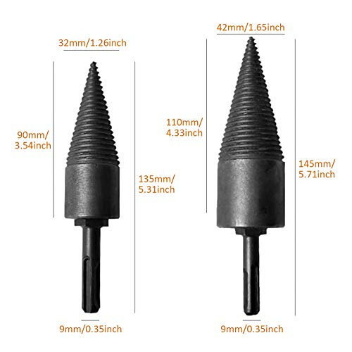 Holzspalter-Bohrer, Spalt-Holzkegelbohrer, robuster Bohrer, Schraubenkegel-Schraubendreher, Holzspalter, Schraubkonus… – Bild 3