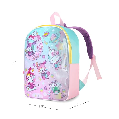 Fast Forward Mochila Hello Kitty para crianças de 38 cm | Mochila Hello Kitty para meninas | Alças a