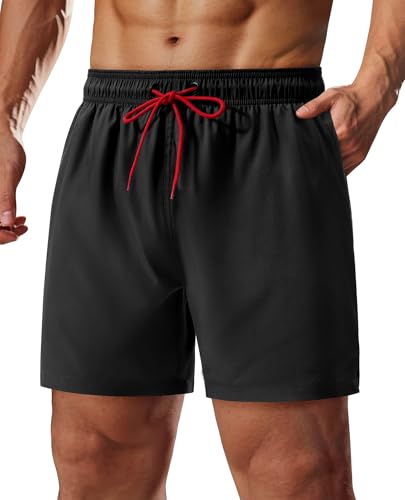 Mens Swim Trunks 5 Inch with Mesh Lining Quick Dry Stretch Bathing Suits for Men Board Shorts Men's Swimwear