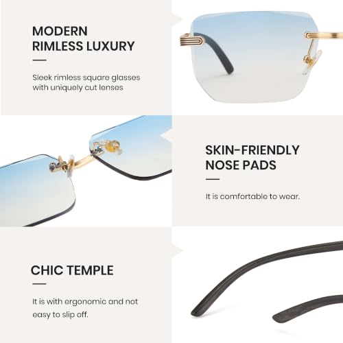 Cyxus Photochromic Sunglasses for Men UV400 Protection 1395 | Stylish Frameless Design, Ideal for Driving Travel Outdoor Activities Daily Wear — view 5