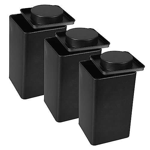 IMIKEYA 3pezzi Contenitori Per Tè in Metallo Organizzatore Per Tè Sfuso e Bustine Di Barattolo in Scatola Con Coperchio Per Caffè e Snack