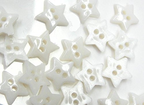 12X12 Mm Star Buttons 24 Pcs White Good Crafted Diy Ideas #TOP25