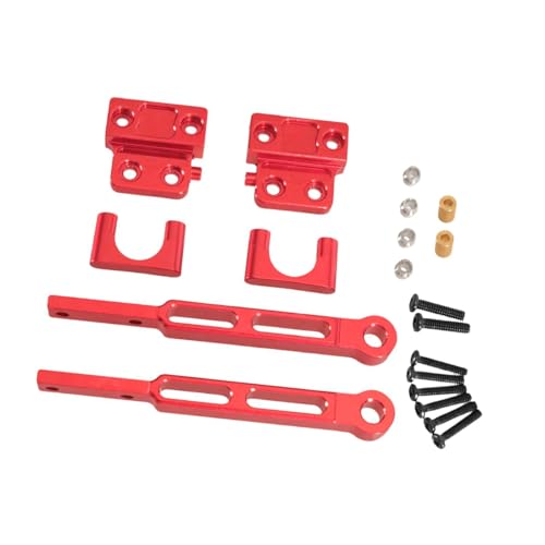 Perfeclan 1/12 Suspensions Links Zubehör Aluminium Legierung RC Hinterachse Metall Teile RC Zubehör Chassis Komponenten für MN82Pro MN82, Rot