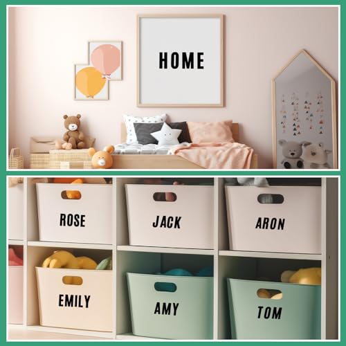 Image of Qilery 32 Sheets 2 Inch and 3 Inch Number and Alphabet Stickers Self Adhesive Vinyl Letters Big Font for School, Classroom, Home, Mailbox Decor (Black)