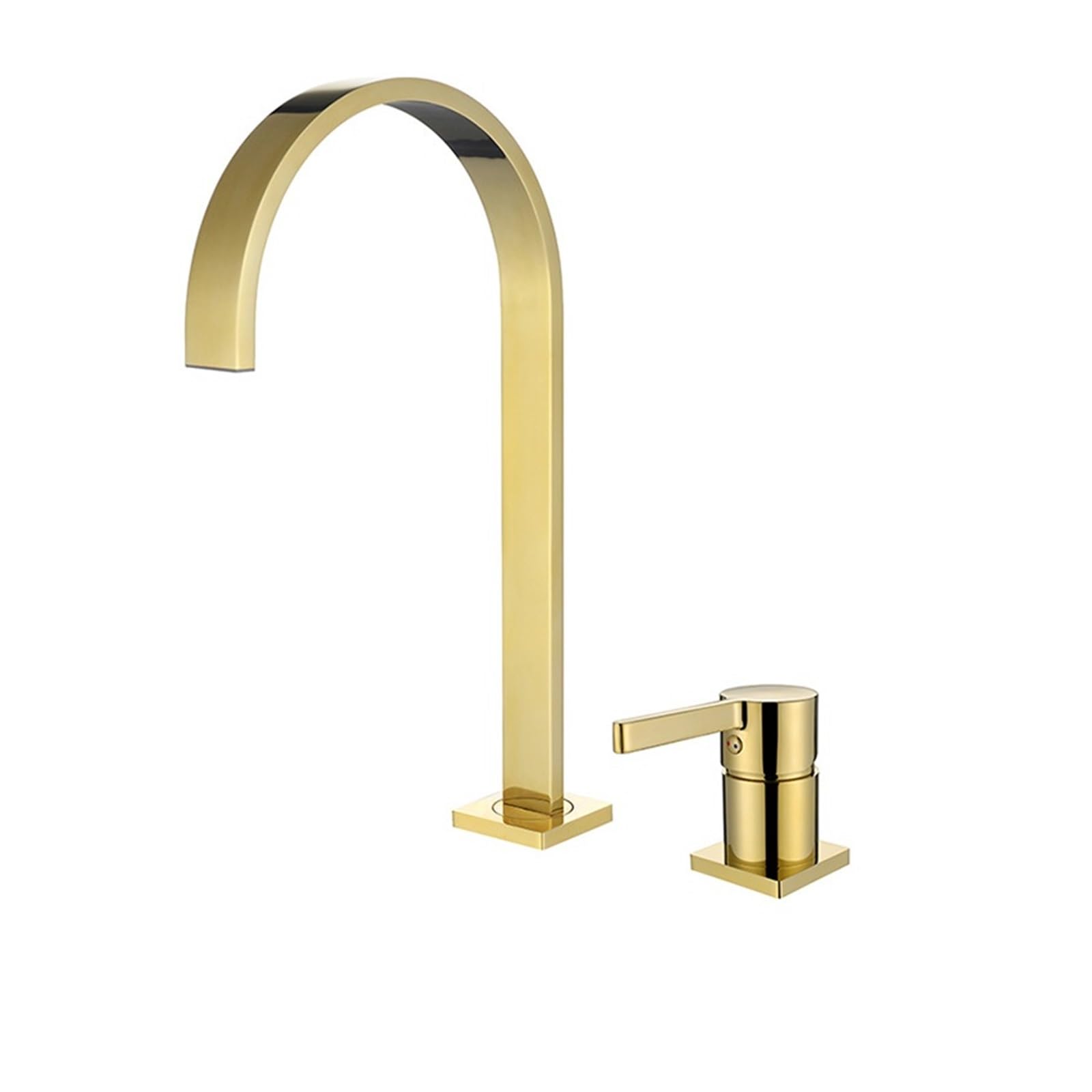 Mitigeur de lavabo or poli robinet de salle de bain design sur plage