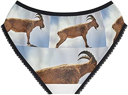 SpreadPassion Mountain Goat Panties, Mountain Goat Underwear, Briefs, Cotton Briefs, Funny Underwear, Panties For Women