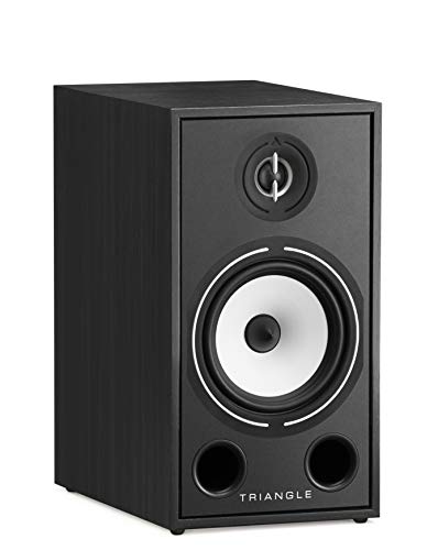 Image of triangle - BOREA BR03 Hi-Fi Bookshelf Speakers - Power handling 100W - Output 90 dB /W /m - Versatile Music and Home Cinema - 206 x 380 x 314 mm - Black (Pair)
