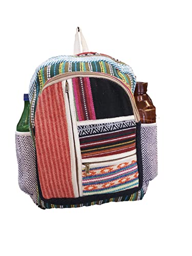 KNOBSWORLD Mini sac à dos au design unique - Hippie - 100 % végétalien - Commerce équitable - Fait main avec amour Cover