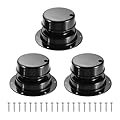 Yetaha 3 Pack RV Plumbing Vent Caps, RV Roof Sewer Vent Cover Camper Vent Cap Replacement for 1 to 2 3/8 Inch Pipe, Black