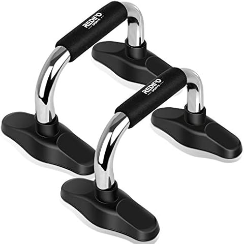Redipo Push Up Bars - Push Up Handles, Chrome Plated Push up Holders, Hard Rubber footpads for Stability, Home Workout with Non-Slip Handles, Great for Home Fitness Training, Strength Workouts Cover