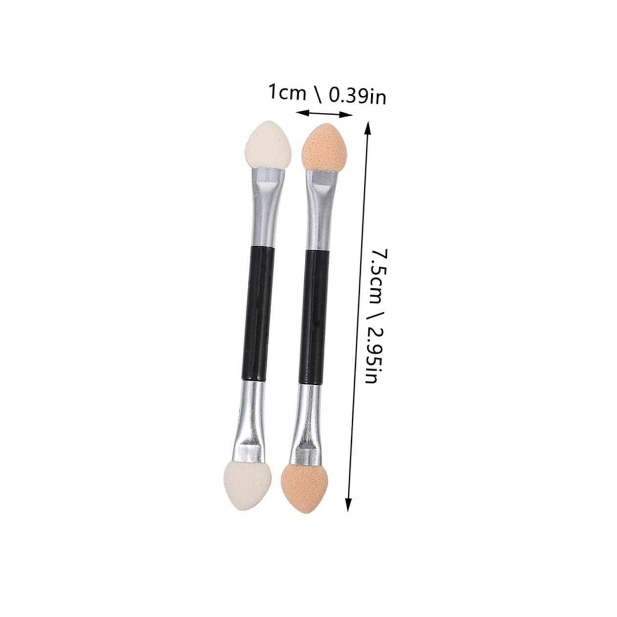 NOLITOY 120pcs Double-sided Eyeshadow Applicators Portable Eye Makeup Tools Soft Sponge for Effortless Eye Looks for Travel and Everyday Use